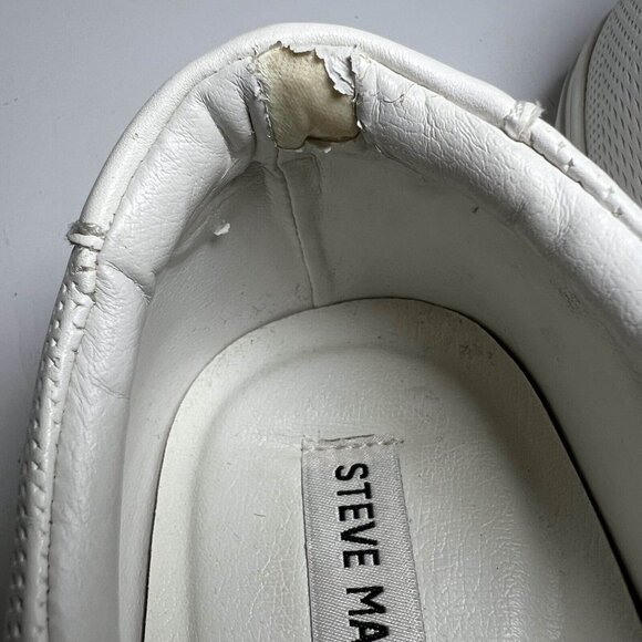 Steven Madden Sneakers Mens Size 12M White Prighton Lace Up Leather Low Top - Picture 9 of 12